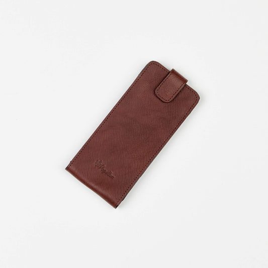 Leather Glasses Case with Close Button - A sleek, high-quality leather case designed to keep your glasses safe and secure. Fits most standard glasses.