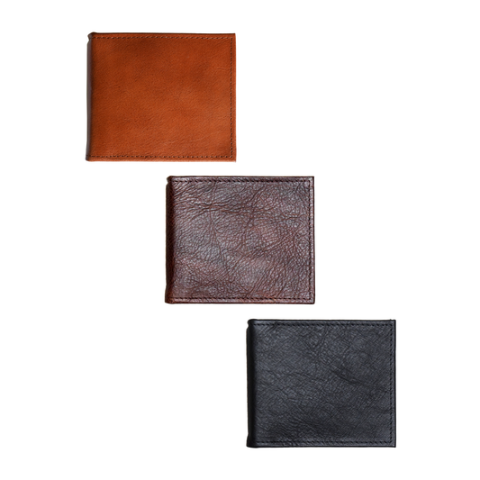 Leather Wallet with Money Clip, a sleek and stylish accessory crafted from genuine leather. Features 6 card slots, 2 pockets, and a metal clip to securely hold paper currency. Elevate your everyday carry with this luxurious and functional wallet from Men In Style.