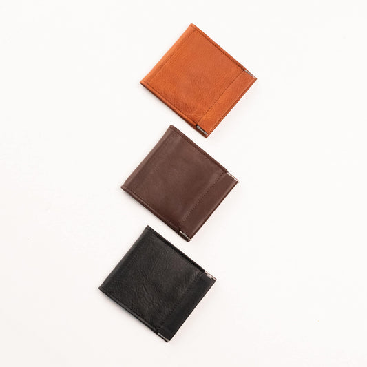 A group of leather wallets with money clip and coin pouch, offering durability, organization, and convenience. Elevate your everyday carry with this stylish and practical accessory from Men In Style.