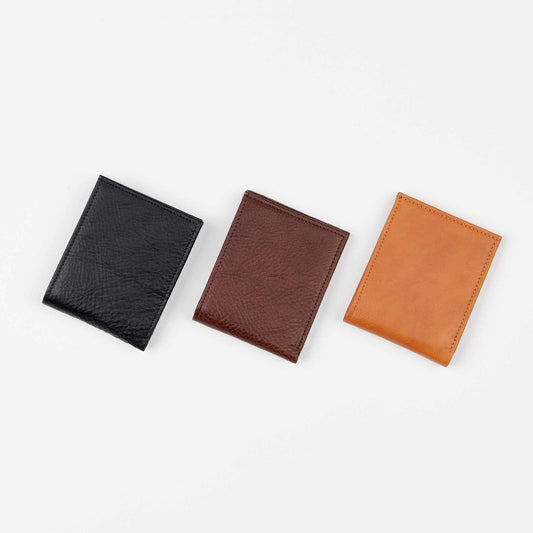 Men's Leather Wallet - With Coin Zipper, featuring 10 card slots, 2 cash compartments, and a clear pocket. Made from natural leather in Europe.