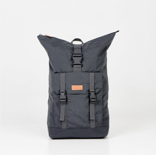 25L Waterproof Backpack - Dark Grey: A durable Cordura backpack with organized storage, padded laptop pocket, and versatile use for work, outdoor adventures, or the gym. Handcrafted with European craftsmanship. 25-liter capacity.