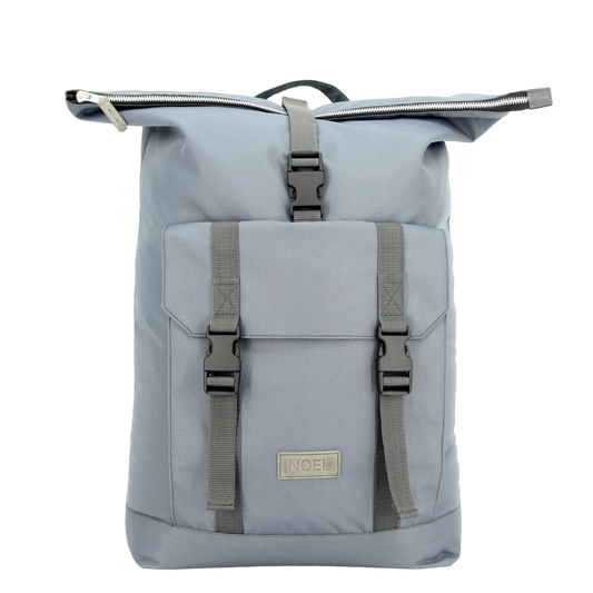 25L Waterproof Backpack - Light Grey: A durable Cordura backpack designed for urban style and outdoor adventures. Stay organized with a padded laptop pocket, multiple interior pockets, and a large front pocket. Handcrafted with European craftsmanship.