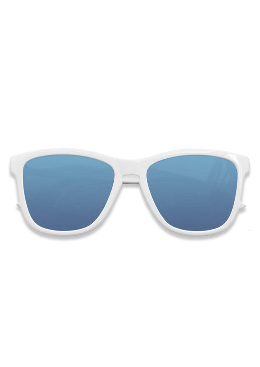 MOOD Wayfarer V2 - Husky sunglasses with blue lenses, UV400 protection. Lightweight and stylish eyewear for men.