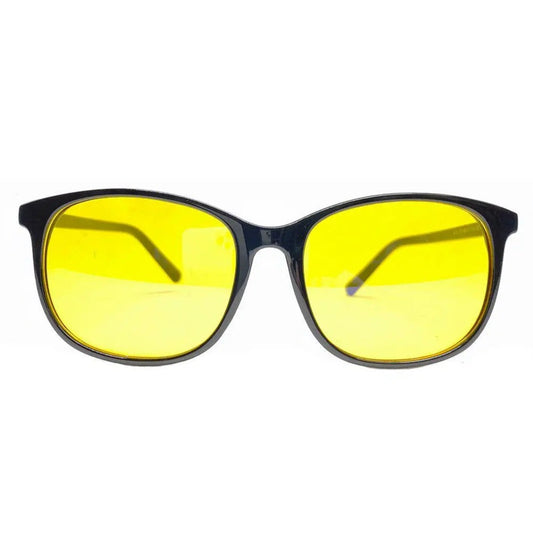 Nexus Neo gaming glasses with yellow lenses, reducing blue light exposure for improved focus, eye strain relief, and enhanced colors.