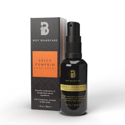 A bottle of Choose Your Beard Oil (30ML) perfume next to a box, offering nourishment and maintenance for your facial hair.