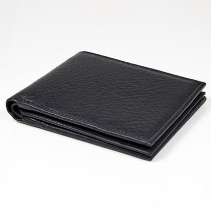 Men's Leather Wallet - With Coin Zipper, featuring 10 card slots, 2 cash compartments, and a clear pocket. Made from natural leather in Europe.