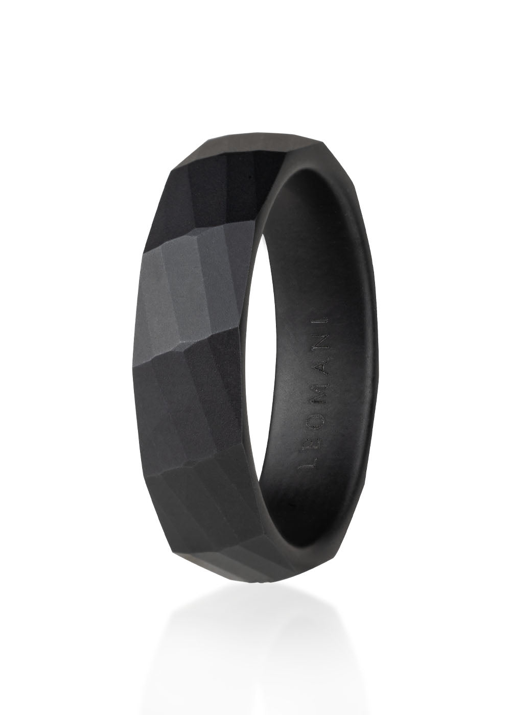 Men's Ring Sir, a black faceted ceramic ring, embodies modern elegance and durability, ideal for the discerning gentleman seeking a stylish accessory.