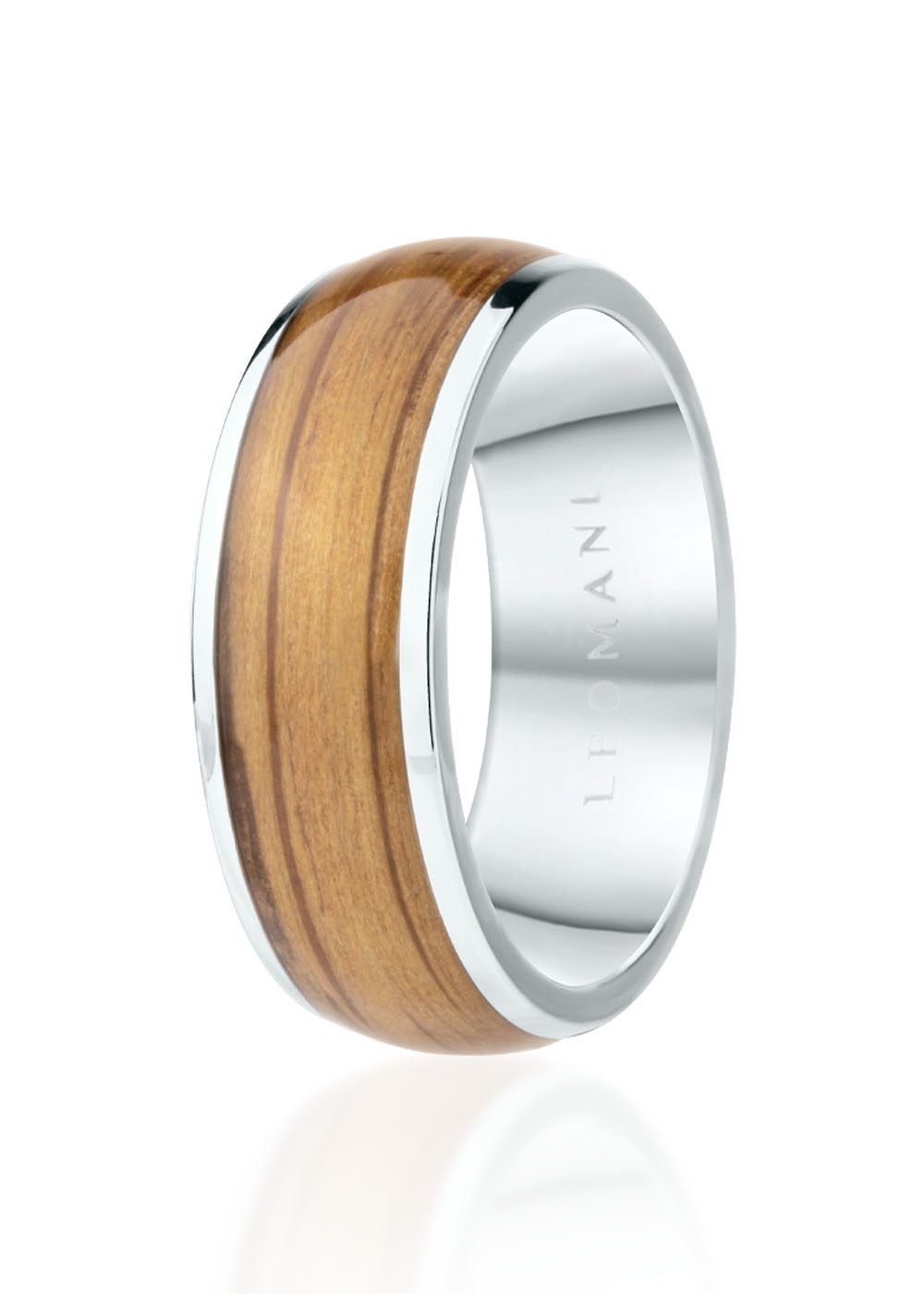 Men's ring Riona, a silver and wood blend of style and strength. Elevate your collection with this enduring piece that promises to stand the test of time.