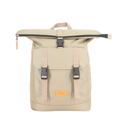 25L Waterproof Backpack - Beige, a durable Cordura backpack with organized storage for everyday use. Handcrafted with European craftsmanship.