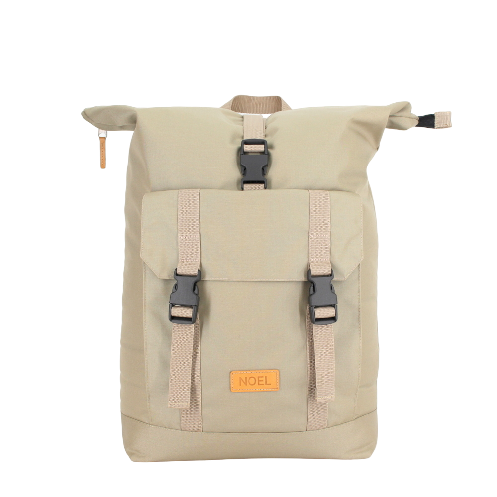 25L Waterproof Backpack - Beige: A durable and waterproof backpack with ample storage for everyday use, work, or outdoor adventures. Handcrafted with Cordura material, it represents European craftsmanship. Dimensions: 15 x 30 x 59 cm. Capacity: 25 liters.