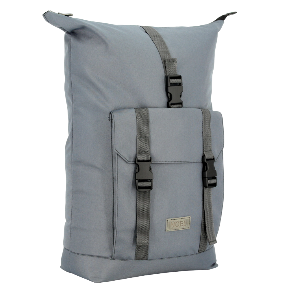 A durable and waterproof 25L backpack in light grey, perfect for urban style and outdoor adventures. Features organized storage with a padded laptop pocket and multiple interior pockets. Handcrafted with European craftsmanship. Ideal for city commutes, weekend getaways, and short hiking trips.