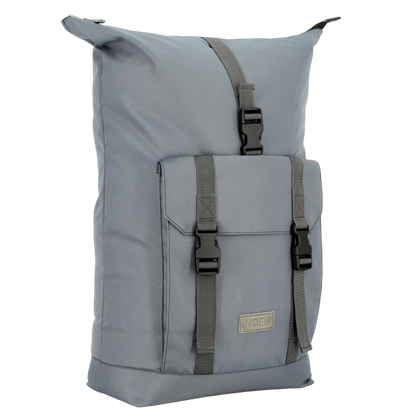 A durable and waterproof 25L backpack in light grey, perfect for urban style and outdoor adventures. Features organized storage with a padded laptop pocket and multiple interior pockets. Handcrafted with European craftsmanship. Ideal for city commutes, weekend getaways, and short hiking trips.