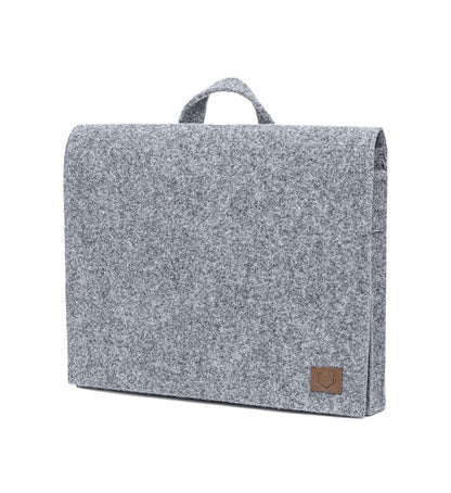 Briefcase for 15" laptop - Grey, a sleek and sustainable accessory for the modern professional. Handmade in Europe with meticulous attention to detail. Lightweight, weatherproof, and designed to protect your belongings on the go.