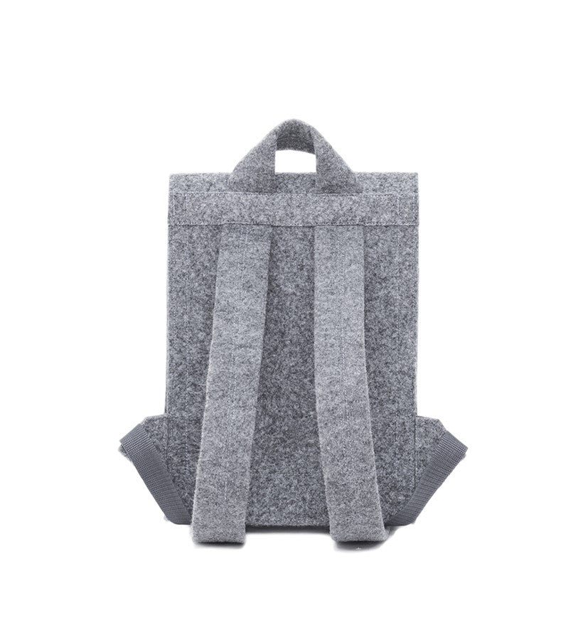 Mini Backpack - Grey: A compact, weatherproof bag with adjustable straps. Spacious enough for essentials and a small laptop. Functional and durable.