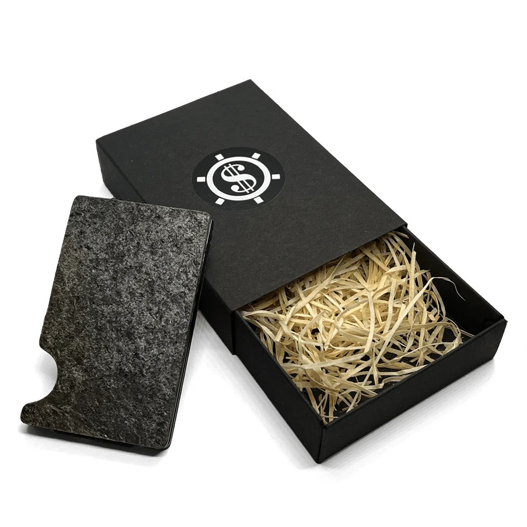 Slate Card Holder with RFID Blocking - Dark Birch