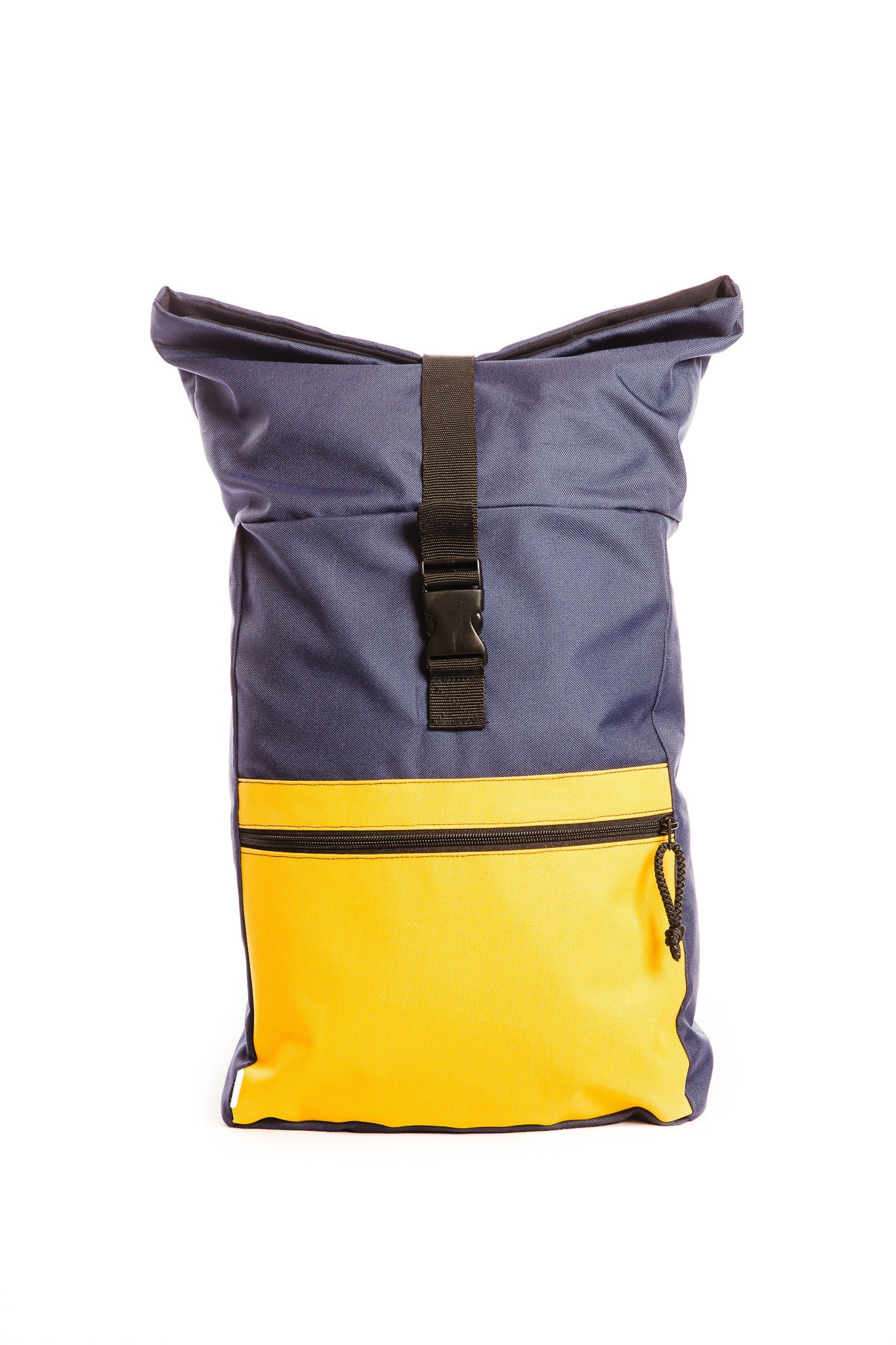 Waterproof Backpack - Blue/Yellow: A spacious backpack with multiple compartments, adjustable straps, and water-resistant fabric for secure and comfortable carrying of essentials. Ideal for travel or everyday use.