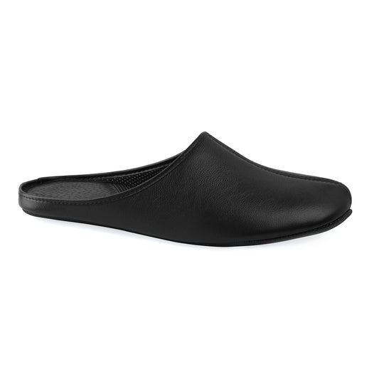 Leather Slippers Sänna - Black