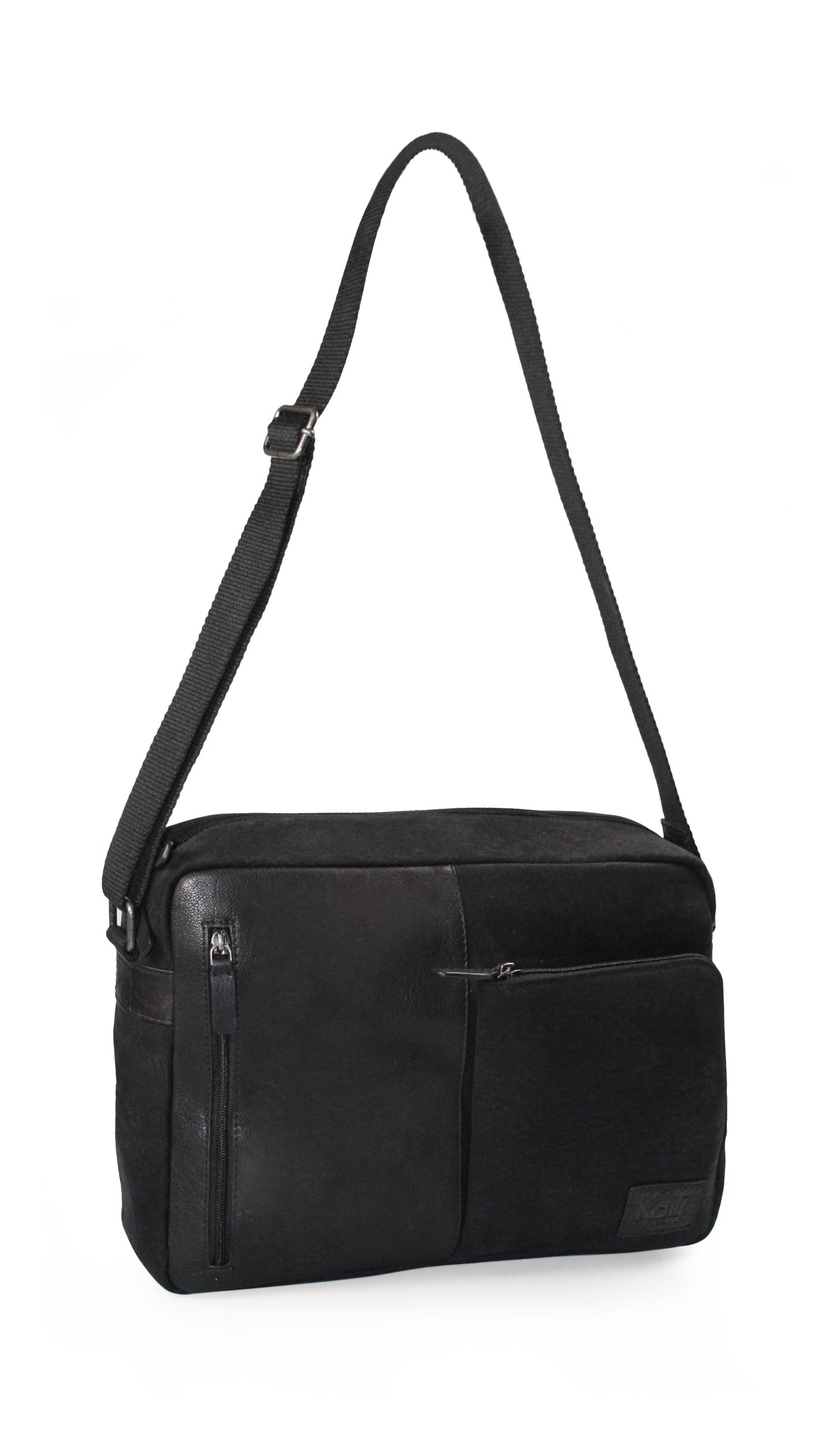 K0022AB | Messenger - Canvas/Genuine Leather Col. Black-3