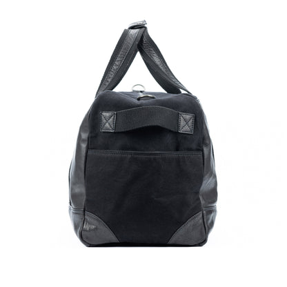 K0024AB | Travel Bag - Canvas/Genuine Leather Col. Black-3